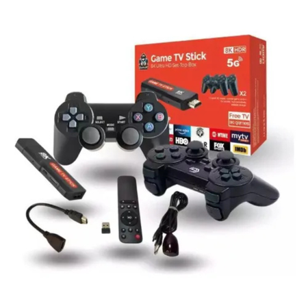 TV Box Stick 8K Smart tv con 2 Joystick +30.000 juegos