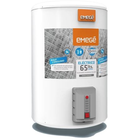 Termotanque Eléctrico Emege 65 Litros Carga Inferior Ttqe65e