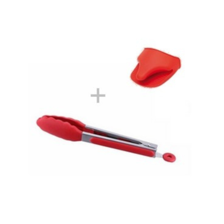 Pinza acero inoxidable con silicona + manopla silicona