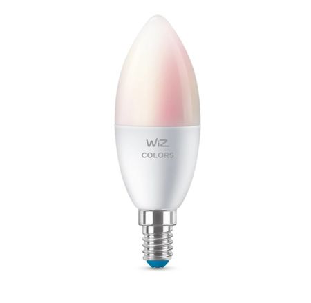 Lampara Inteligente Wiz Bulbo Vela LED Wi-Fi BLE 40W C37 E14 922-65 RGB 1PF/6 ( 929002448812)