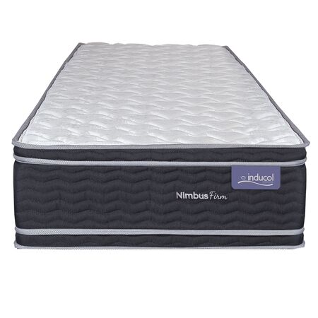 Colchon Inducol Nimbus Firm 1 Plaza y Media 100x190x26 Espuma de Alta Densidad Doble Pillow Extra Firme