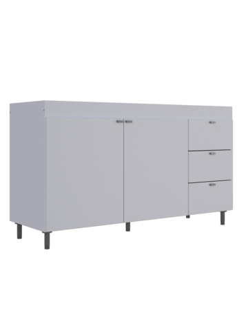 BAJO MESADA ORLANDI 4014 1.40 3C 2P BLANCO