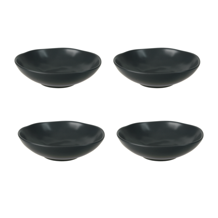 Set x 4 Platos Hondo Bowl 20 cm Cerámica Irregular Organic Mate