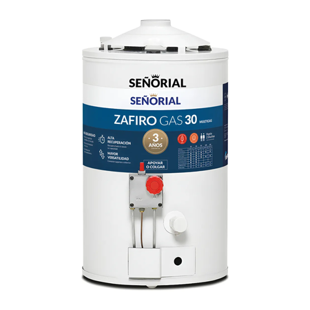 termotanque a gas 30 litros carga inferior y superior señorial