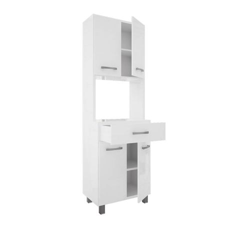KIT CON ALACENA ORLANDI BL 660 PREMIUM - BLANCO, 4 PUERTA, 1 CAJON