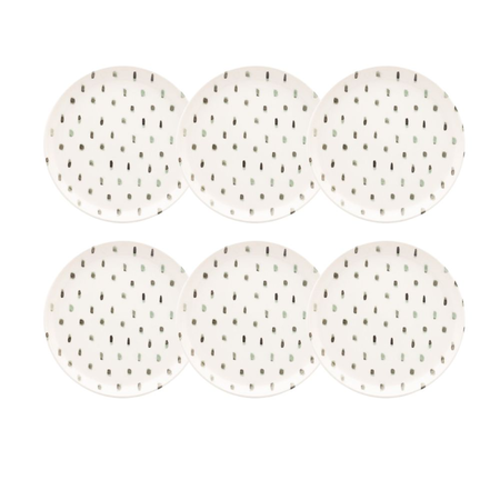 Set X 6 Platos Postre 20 Cm Samambaia Oxford