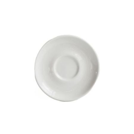 Set X 6 Plato P/ Café 11,7 Cm Porcelana Linea Monza Verbano Blanco Monza