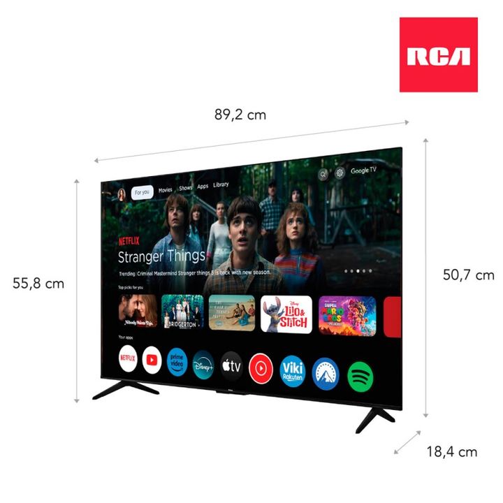 Smart Tv Led Rca 40 Pulgadas Hd R40Gl100 Go - Vista 2