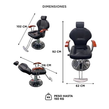 Sillon Barbero Hidráulico Peluquería Gadnic BR33 Vintage 