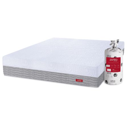 Colchon Zafiro Express Visco 2 Plazas Y Media 140x190 Espuma