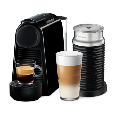 CAFETERA ESSENZA MINI BLACK PIRAMIDAL + AEROCCINO