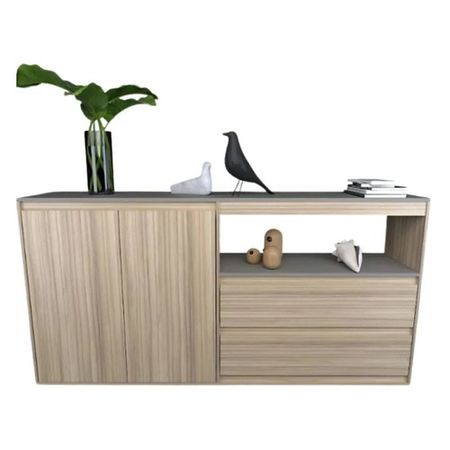 Vajillero Grande Borgia DS Home Gris Coco 174.5x89x36 cm