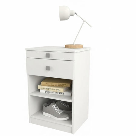 Mesa De Luz Linea Home Con Desayunador 6430 Blanco Tables