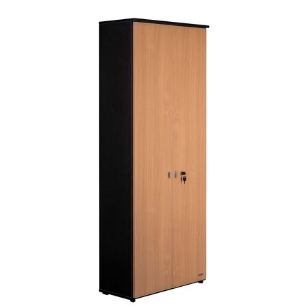 BIBLIOTECA PLATINUM DE 2 PUERTAS ALTAS CON LLAVE PARA OFICINA NEGRO HAYA