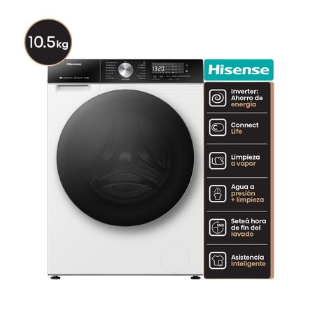 Lavarropas Hisense WF3S104BW - 10 Kg Inverter Blanco