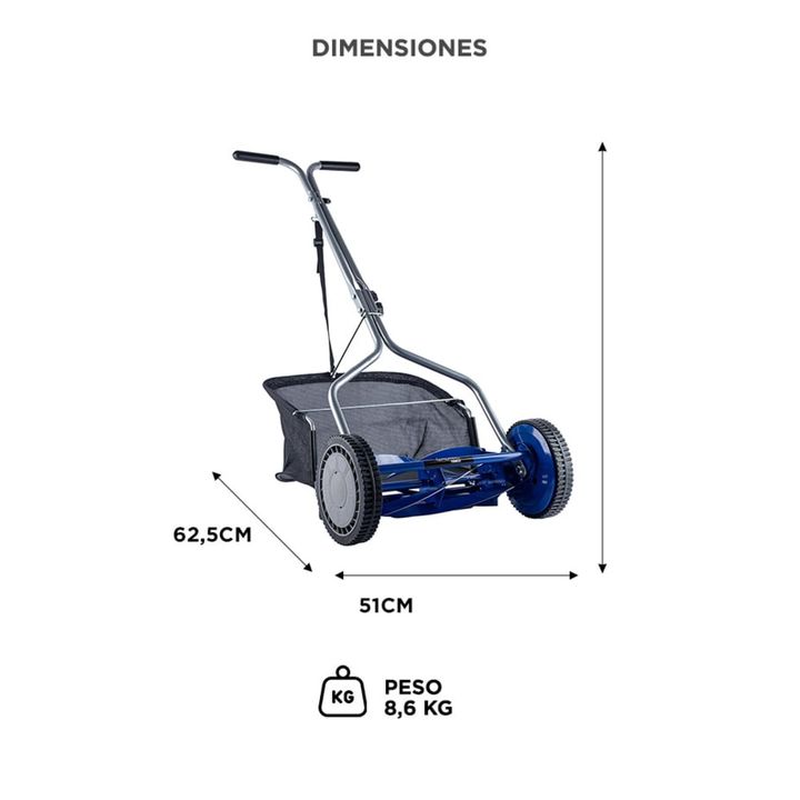 Cortadora de Cesped Gadnic H MOWER Helicoidal Manual + Deposito - Vista 6