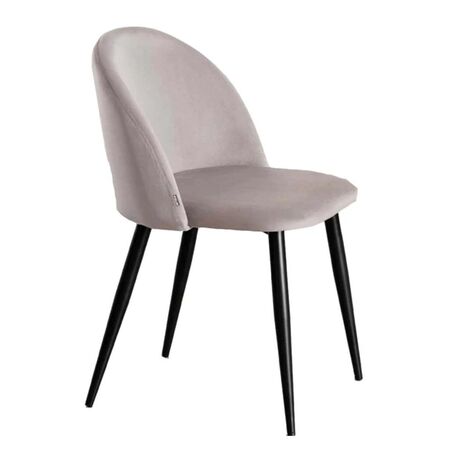 SILLA ALEXANDER TAPIZADO PANA GRIS VELVET