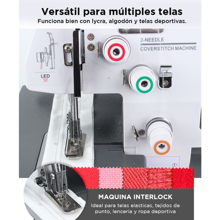 Máquina de Coser Gadnic Interlock de 3 Hilos 135w - Vista 3