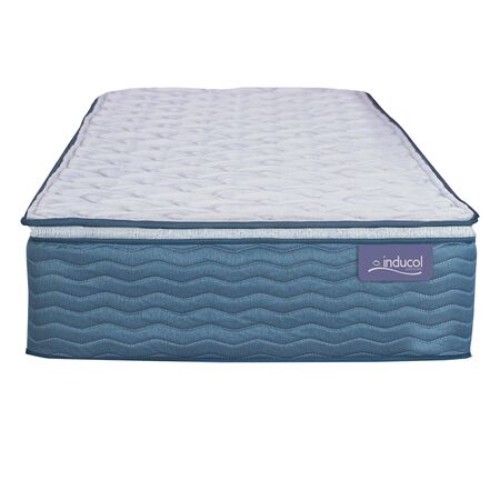 Colchon Inducol April Azul 1 plaza y media 90x190x24cm de Resortes Bonnell y Pillow Top de Jackard
