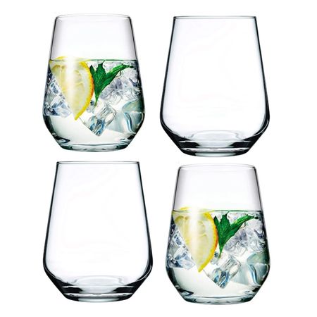 Set X 4  Vasos Copon Sin Pie Vino Agua Tragos Pasabahce Allegra