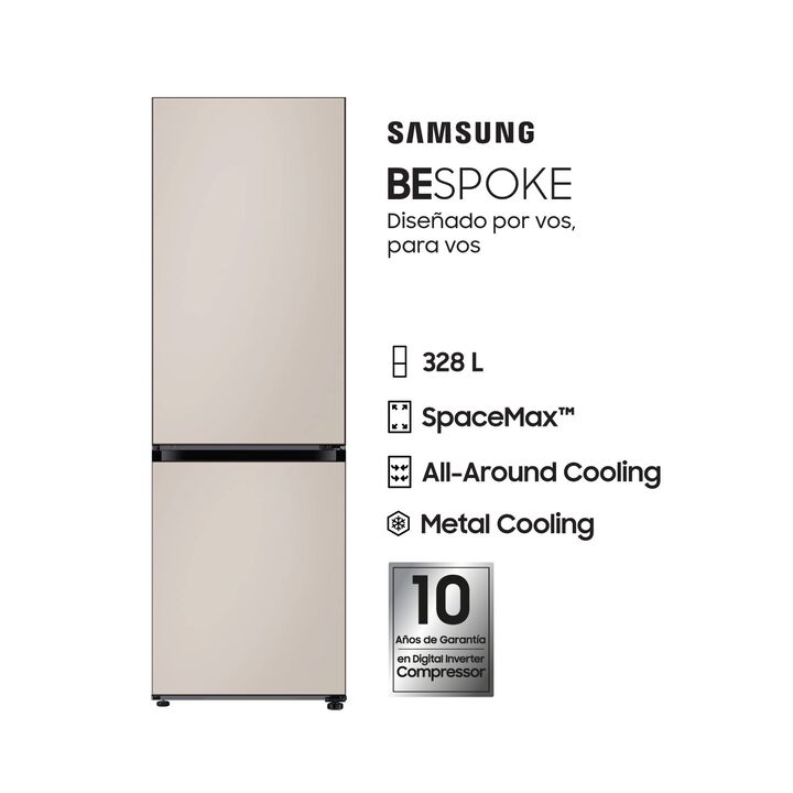 Heladera Samsung Bespoke 328LTS Satin Beige - Vista 1
