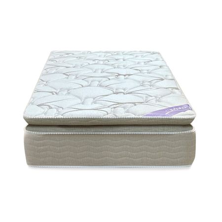 Colchon Inducol Pocket Extra Comfort 1 Plaza y Media 100x190cm de Resortes con Pillow Top