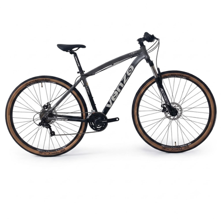 Bicicleta MTB Venzo Loki R29 21V Negro/Gris/Negro Disco Mec. Talle L