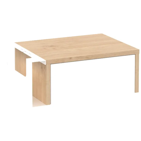 Mesa De Luz Flotante Dielfe Mfm025 Roble Kendal-Blanco