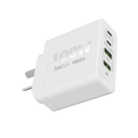 Cargador de Pared Foxbox Mega 100 w Con Cable Blanco