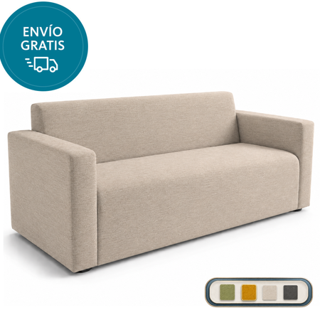 Sillon Sofa 3 Cuerpos Grafton Arena. Moderno Lino Antimanchas