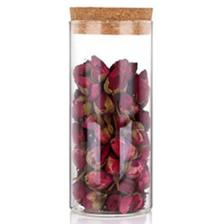 Frasco De Vidrio Borosilicato Tapa Corcho 10x21cm Nonfork Transparente
