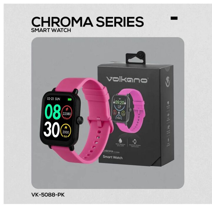 SMARTWATCH VOLKANO CRHOMA VK-5088-FP ROSA FLAMENCO - Vista 4