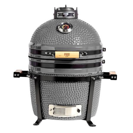 Kamado Kad 15 Dark Grey con funda - BBQ Grill - Horno Ceramico - Parrilla