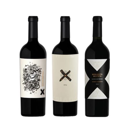 Set Vinos Tintos Mosquita Muerta Seleccion x 3 Con Estuche