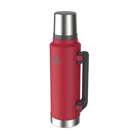 Termo Stanley Clásico 1.4 Litros con Tapón Cebador Rojo