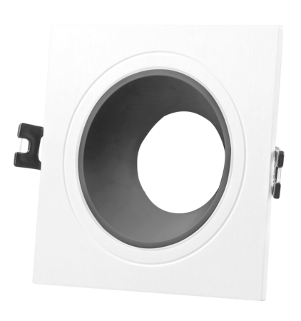 Spot Embutido Cuadrado Dicroica Ona1 Antidesl Gu10 113 X 113 X 34 Mm Blanco Negro