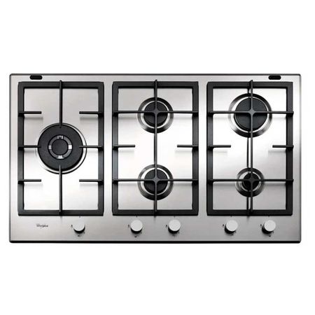 Anafe a Gas 5 Hornallas Whirlpool GMA9522X 90 cm