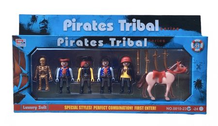 Juego Set Munecos X6 Piratas Tipo Playmobil ( 7666)