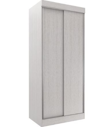 Placard Classic 210x90x58 2 Puertas Corredizas 2 Cajones Dl404rb Roble Blanco Delos