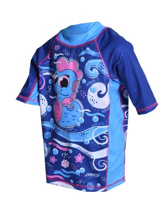 Remera Speed UV Kids Niños Natación Azul