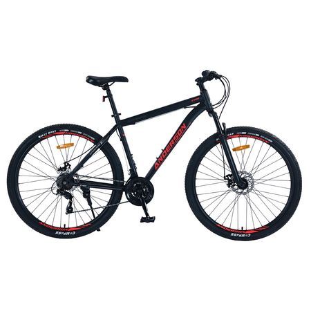 Bicicleta Mtb Anderson S400 R29, 21V Freno a Disco, Suspensión, Negro/Rojo M