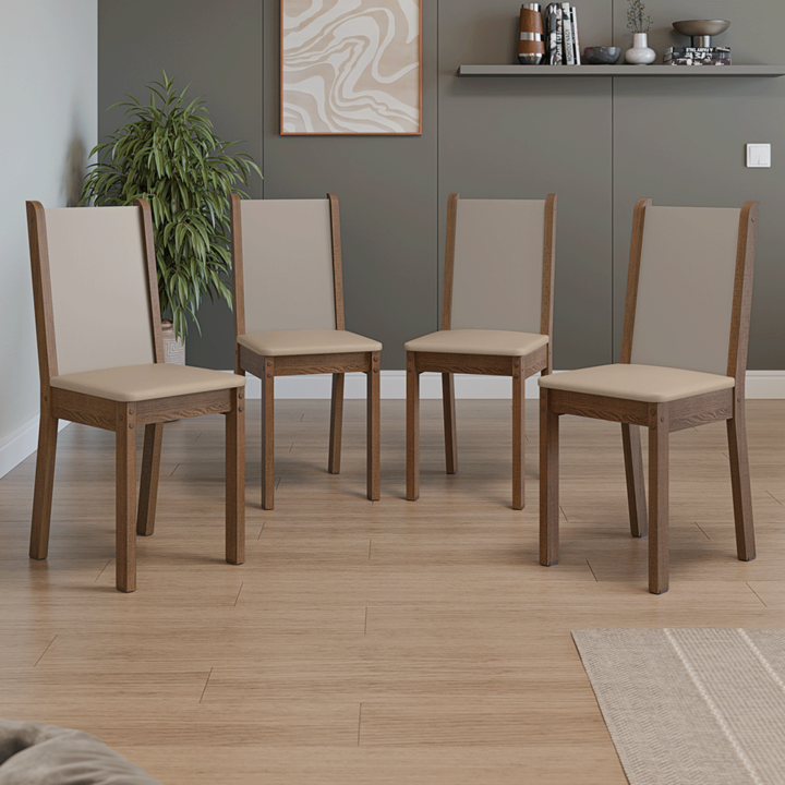 Kit De 4 Sillas De Comedor Madesa - Vista 2