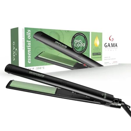 Planchita Ga.Ma Elegance Avocado Ceramic Ion Nano Silver Negra
