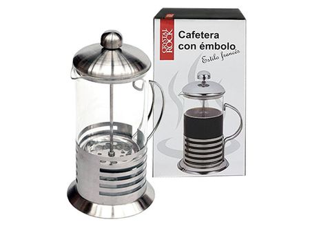 Cafetera embolo base acero 600 ml