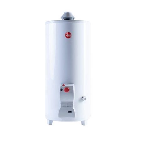 TERMOTANQUE RHEEM TPG080GNRH 80 LTS SUPERIOR PIE GAS BLANCO