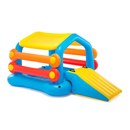 Inflable Isla C/Techo Tobogan Piscina Intex