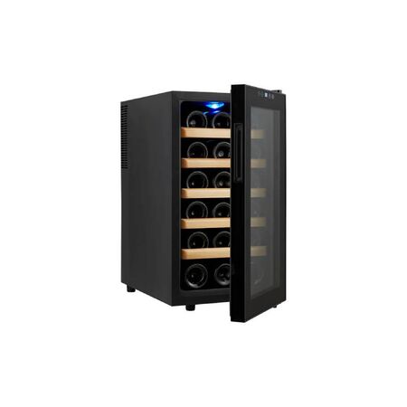 CAVA VONDOM T18 - 18 BOTELLAS,NEGRO, DISPLAY TOUCH, ESTANTES MADERA