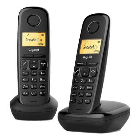 Teléfono gigaset a270 duo inalámbrico - color negro - negro