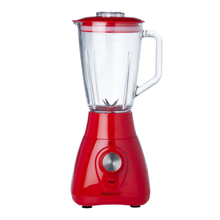 Licuadora Kanji Home KJH-BL0800LA01-W 1.5 Litros Jarra de Vidrio Roja
