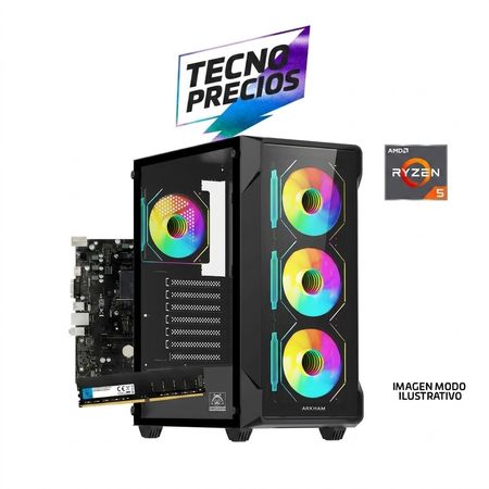 PC INTEL RYZEN 5 5600GE 8GB SSD 512GB FUENTE 600W- SE ENTREGA CON SISTEMA -